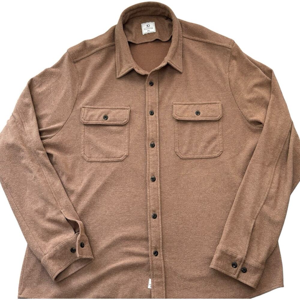 7 Diamonds 7D Generation Soft Flannel Men's Shirt Long Sleeve XXL Caramel Tan